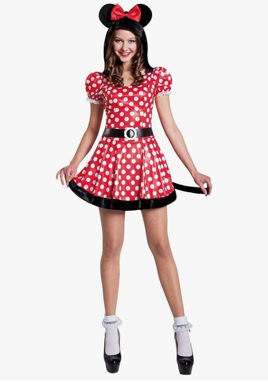 NEW! Miss Minnie Mouse Women's Red Sassy Sexy Halloween Costume Size L 12-14